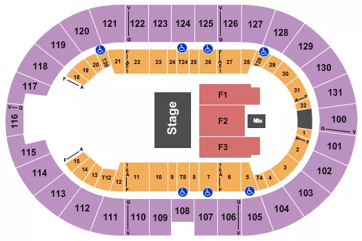 ENDSTAGE HALF HOUSE 4 Seating Map Seating Chart