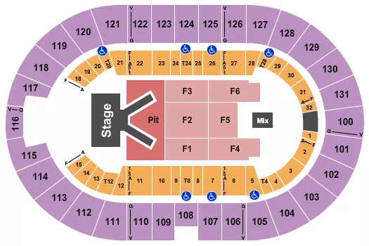 PHIL WICKHAM Seating Map Seating Chart