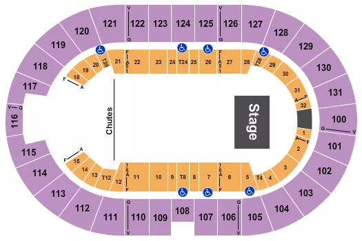 RODEO 1 Seating Map Seating Chart