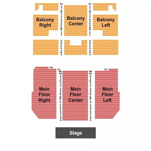ENDSTAGE NO PIT Seating Map Seating Chart