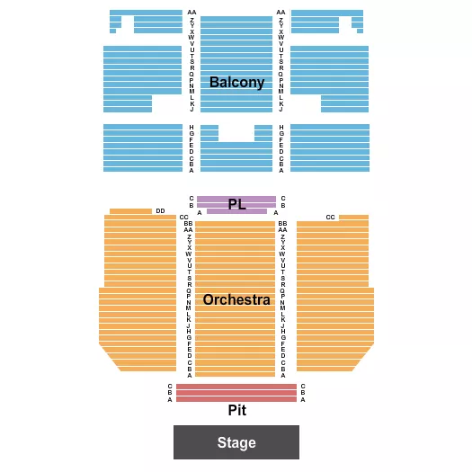 END STAGE Seating Map Seating Chart