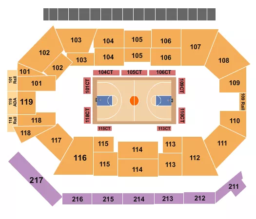 BASKETBALL 2 Seating Map Seating Chart