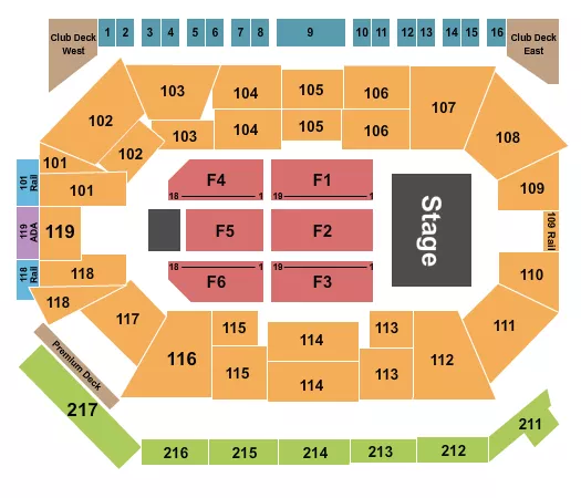 ENDSTAGE 4 Seating Map Seating Chart