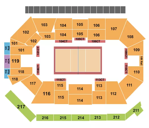VOLLEYBALL Seating Map Seating Chart