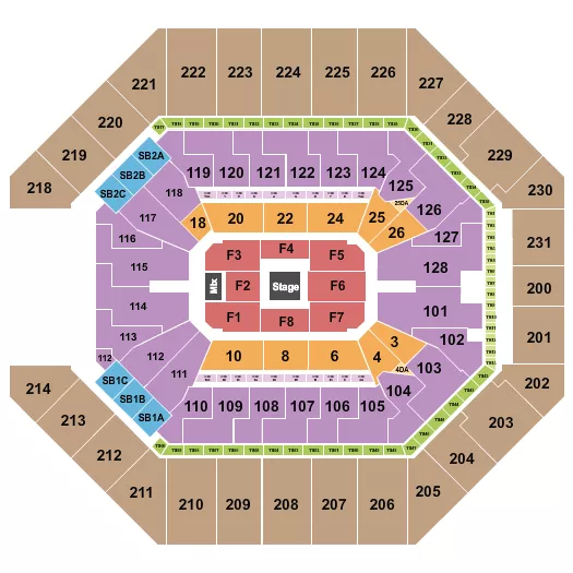 CENTER STAGE 3 Seating Map Seating Chart