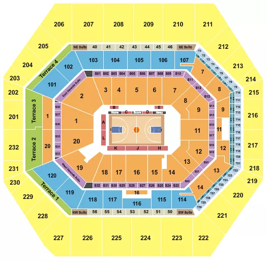 BASKETBALL HIGH SCHOOL Seating Map Seating Chart