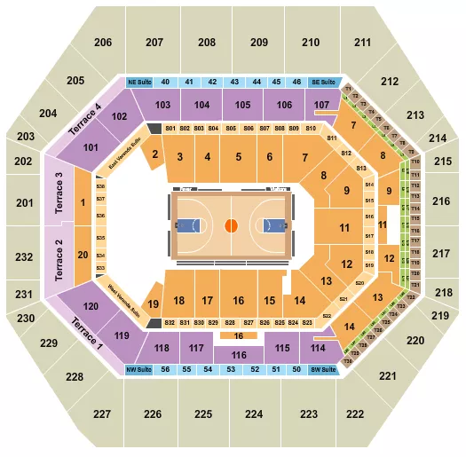 BASKETBALL INDIANA Seating Map Seating Chart