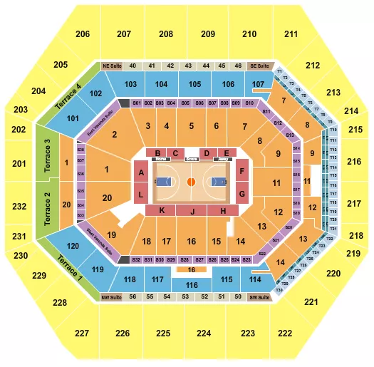 BASKETBALL 1 Seating Map Seating Chart