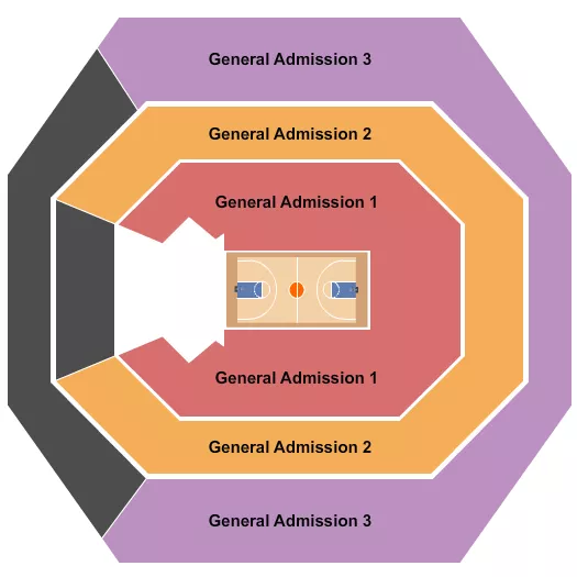 BASKETBALL GA LEVELS Seating Map Seating Chart