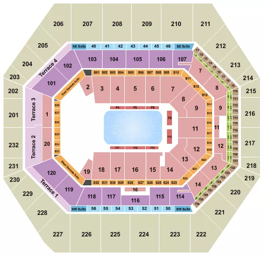 DISNEY ON ICE 2 Seating Map Seating Chart