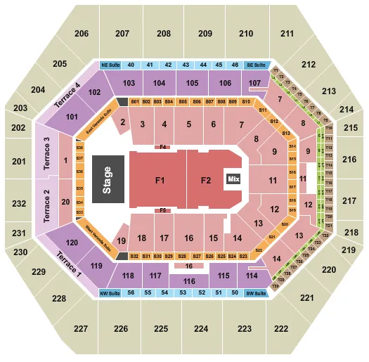 ENDSTAGE 2 Seating Map Seating Chart