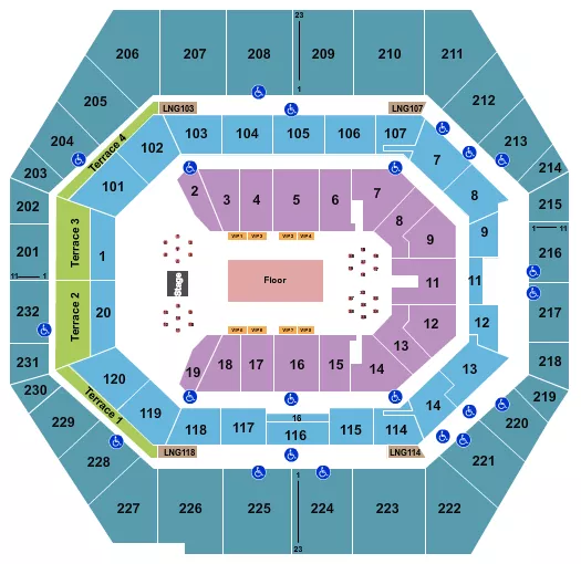 ENDSTAGE FLOOR TABLES Seating Map Seating Chart