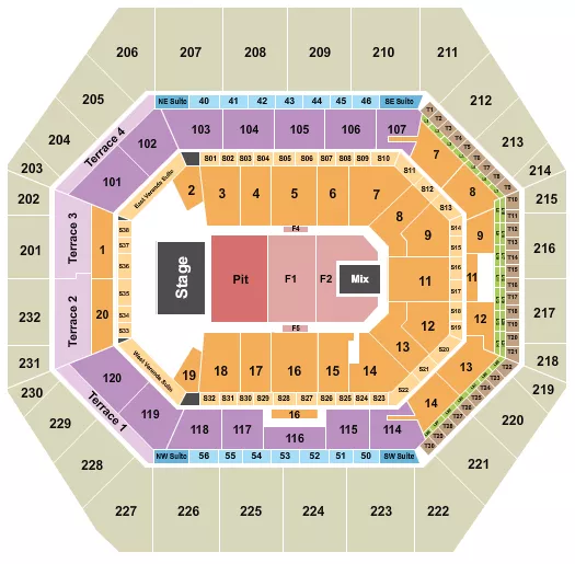 ENDSTAGE GA PIT Seating Map Seating Chart