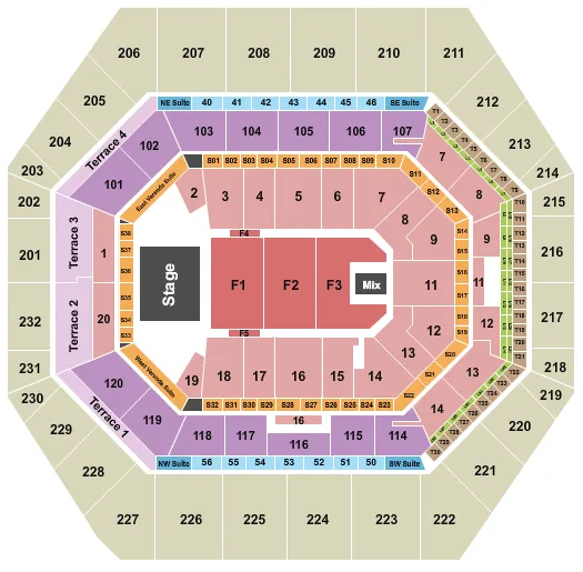 FLEETWOOD MAC Seating Map Seating Chart