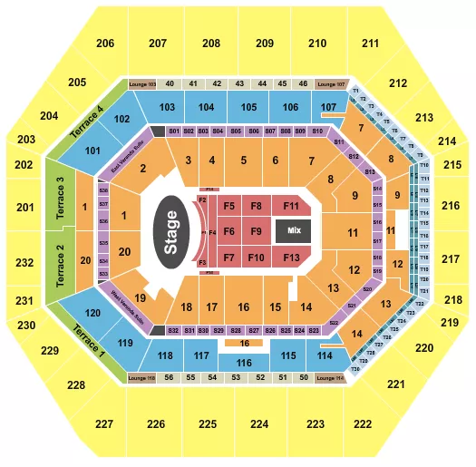 GARTH BROOKS Seating Map Seating Chart