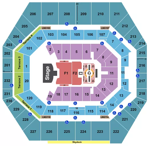 JUSTIN TIMBERLAKE Seating Map Seating Chart