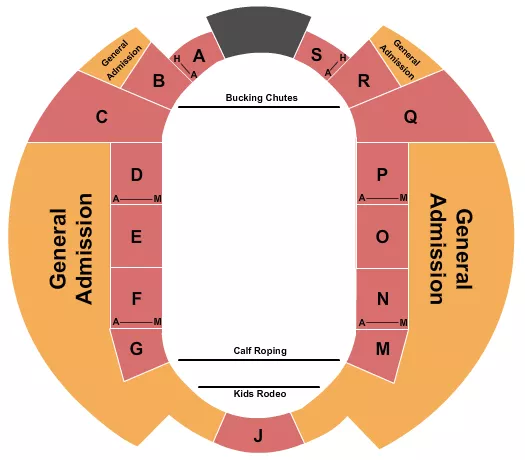 RODEO WITH GA Seating Map Seating Chart