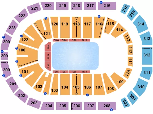 DISNEY ON ICE Seating Map Seating Chart