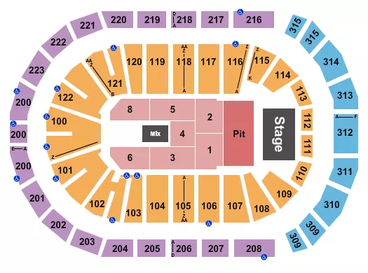 ENDSTAGE GA PIT 2 Seating Map Seating Chart