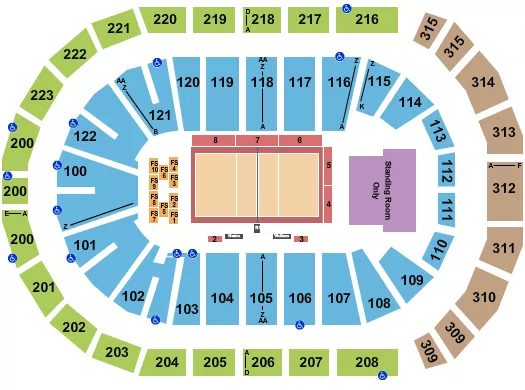 VOLLEYBALL Seating Map Seating Chart