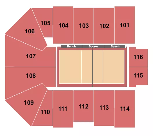 VOLLEYBALL Seating Map Seating Chart