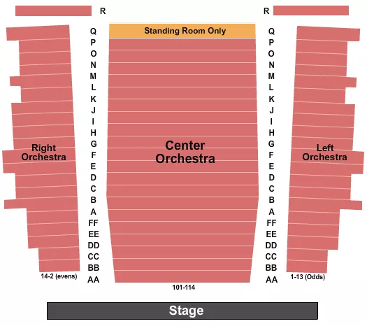 ENDSTAGE 2 Seating Map Seating Chart
