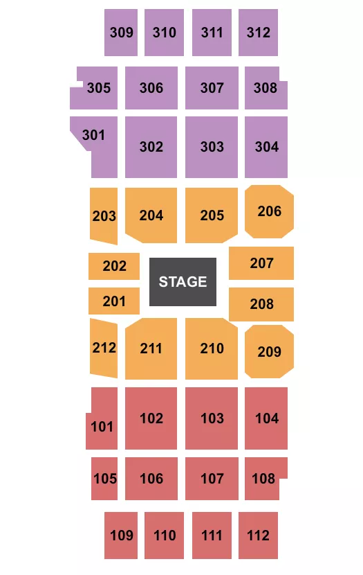 ENDSTAGE Seating Map Seating Chart