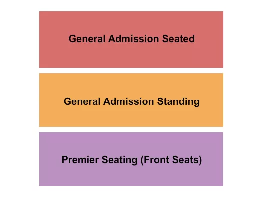 GA SEATED STANDING PREMIER Seating Map Seating Chart