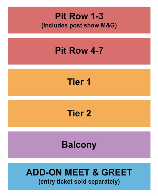 MADISON THEATER COVINGTON ENDSTAGE PIT TIERS 3 Seating Map Seating Chart