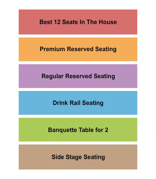 END STAGE Seating Map Seating Chart