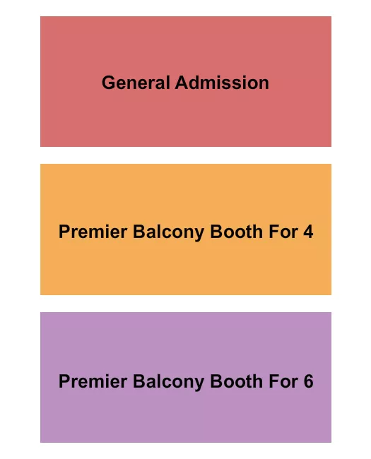 HOWARD THEATRE DC GA BOOTH Seating Map Seating Chart