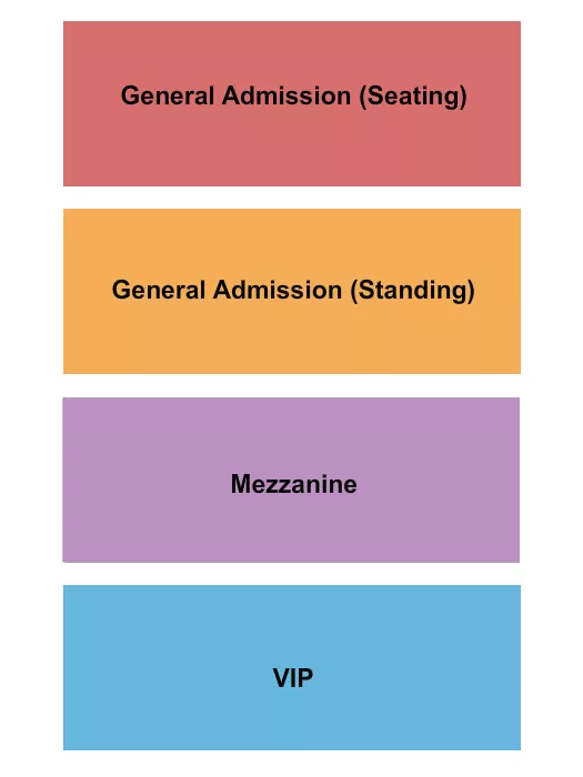 GA SEATED STANDING MEZZ VIP Seating Map Seating Chart