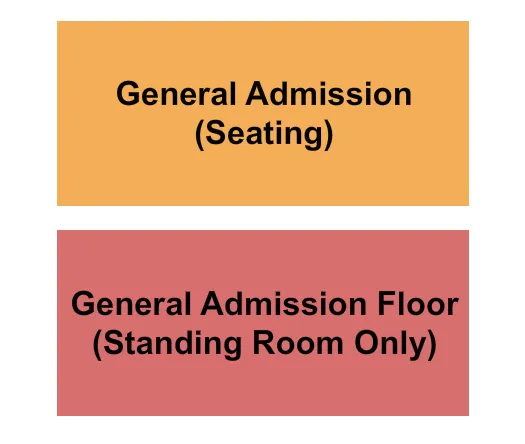GA SEATED AND GA SRO Seating Map Seating Chart