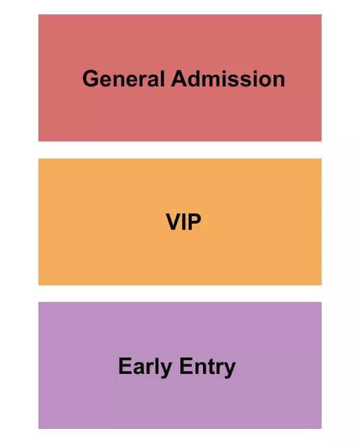VIP GA EARLY ENTRY Seating Map Seating Chart