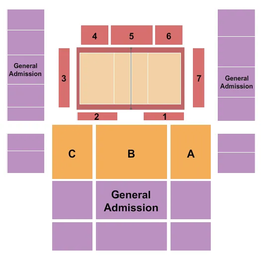 VOLLEYBALL Seating Map Seating Chart