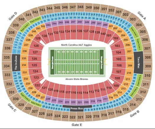 CELEBRATION BOWL 2015 Seating Map Seating Chart