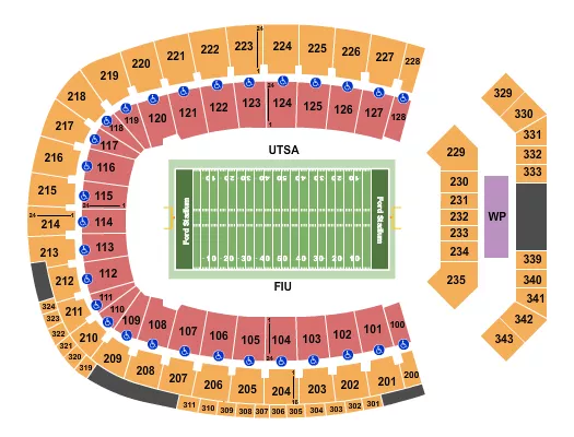 GERALD J FORD STADIUM FIRST RESPONDER BOWL Seating Map Seating Chart