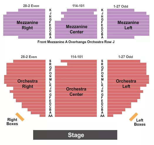 ENDSTAGE 1 Seating Map Seating Chart