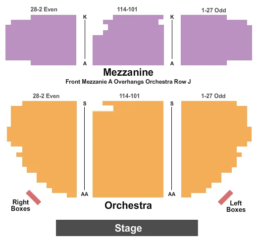 ENDSTAGE Seating Map Seating Chart