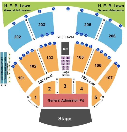 ENDSTAGE PIT GA SRO Seating Map Seating Chart