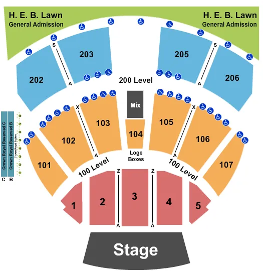 DIERKS BENTLEY Seating Map Seating Chart