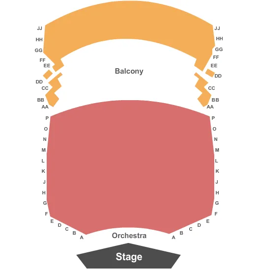 END STAGE Seating Map Seating Chart
