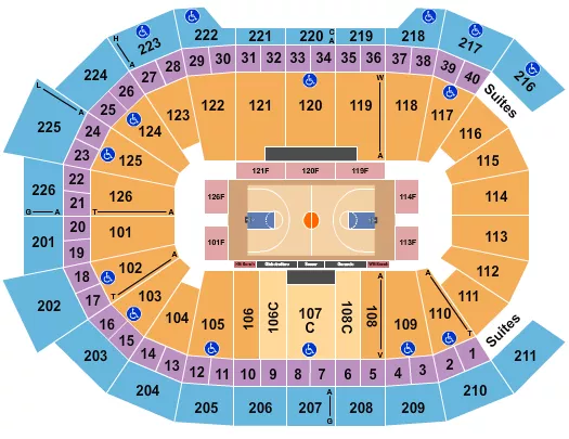 BASKETBALL GLOBETROTTERS Seating Map Seating Chart