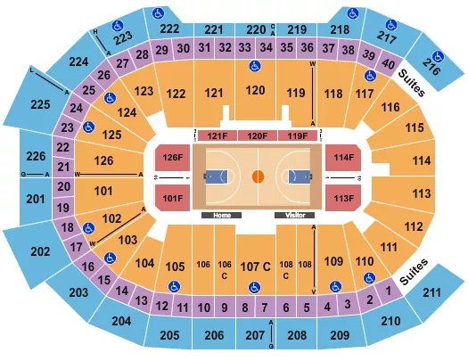 BASKETBALL 2 Seating Map Seating Chart