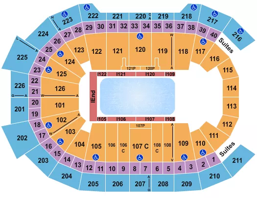 DISNEY ON ICE Seating Map Seating Chart