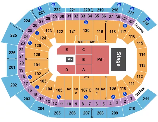 ENDSTAGE GA PIT Seating Map Seating Chart