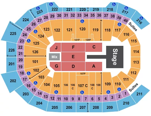 MEGHAN TRAINOR Seating Map Seating Chart