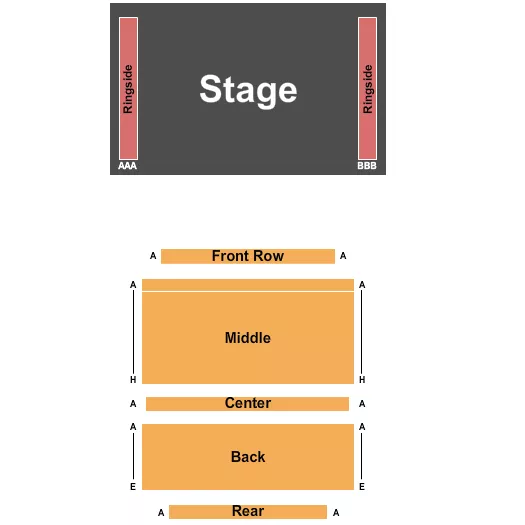 ENDSTAGE W RINGSIDE Seating Map Seating Chart