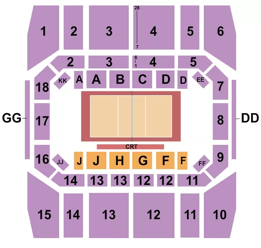 VOLLEYBALL Seating Map Seating Chart