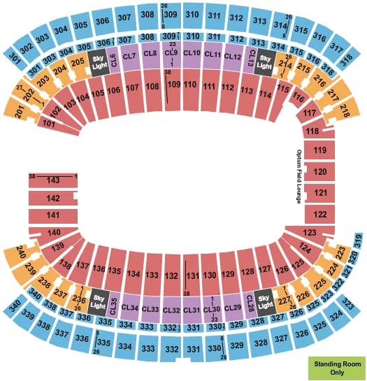 AMA SUPERCROSS Seating Map Seating Chart